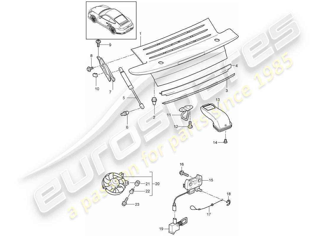 porsche 2012 (997-2 turbo / gt2 rs) cover-ersatzteildiagramm