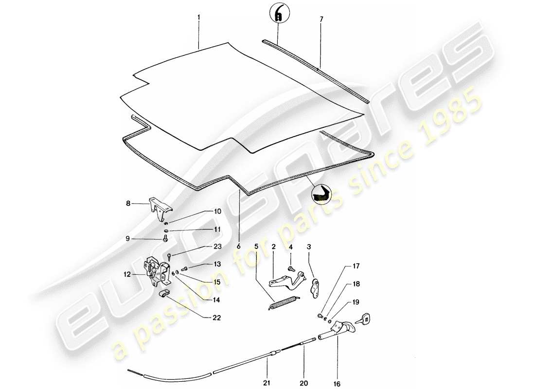 porsche 1976 (914) cover-ersatzteildiagramm