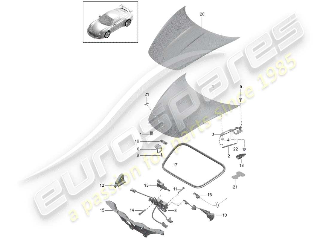 porsche 2017 (991-2 r/gt3/rs) cover-ersatzteildiagramm