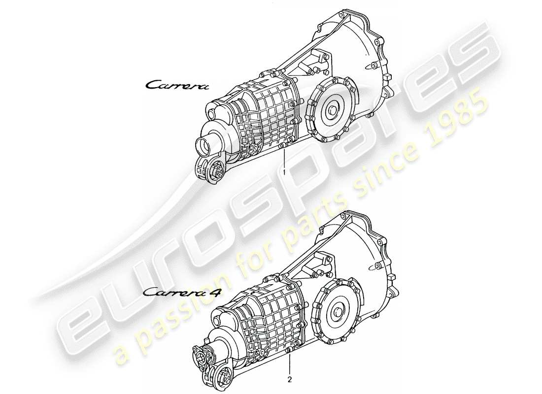 porsche 1999 (996) getriebeteildiagramm