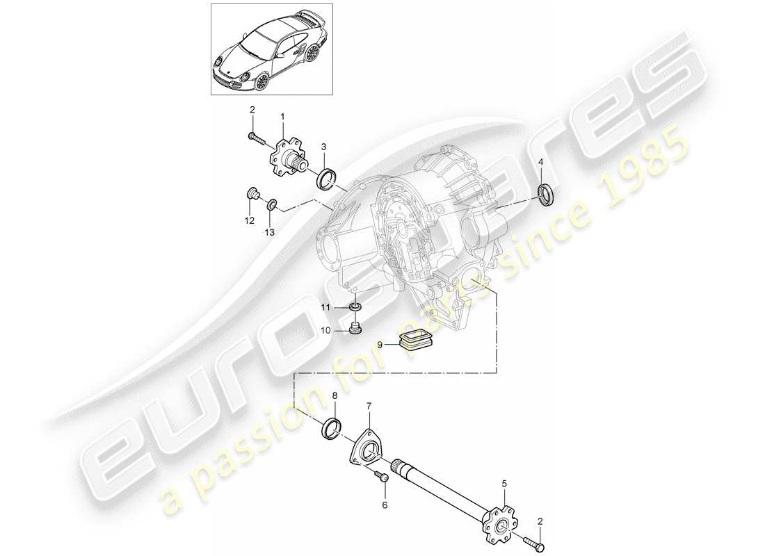 porsche 2007 (997-1 turbo / gt2) tiptronic-ersatzteildiagramm