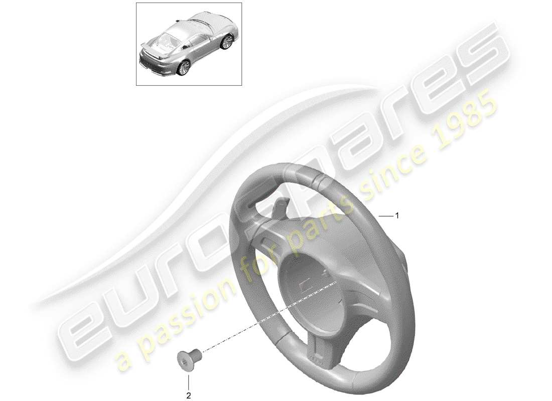 porsche 2017 (991-2 r/gt3/rs) lenkrad teilediagramm