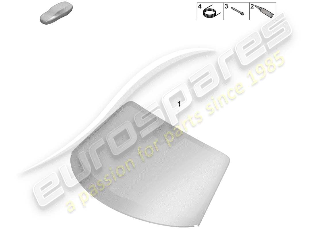 porsche 2020 (992-1) windschutzscheibenglas ersatzteildiagramm