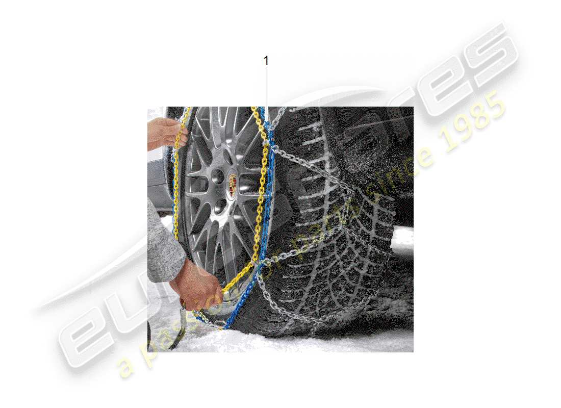 porsche 2009 (tequipment cayenne) schneeketten ersatzteildiagramm