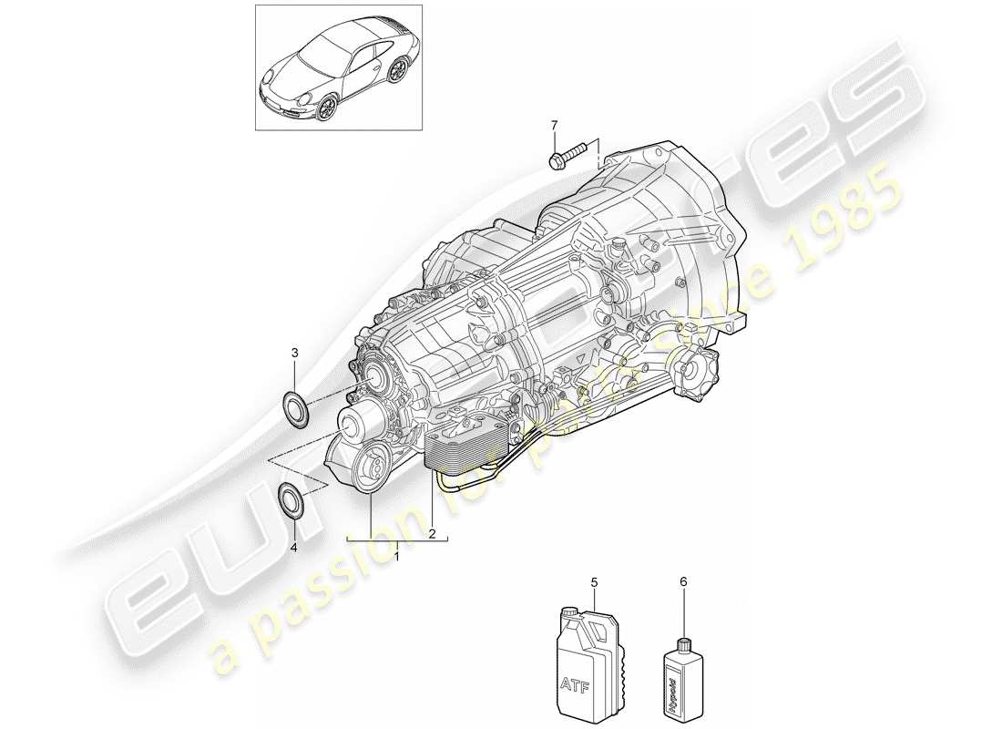 porsche 2012 (997-2) - pdk - teilediagramm