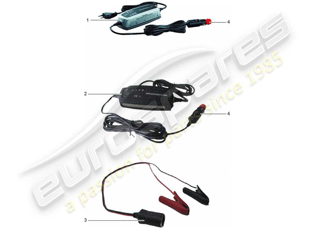 porsche 2010 (tequipment cayenne) ladegerät-teilediagramm