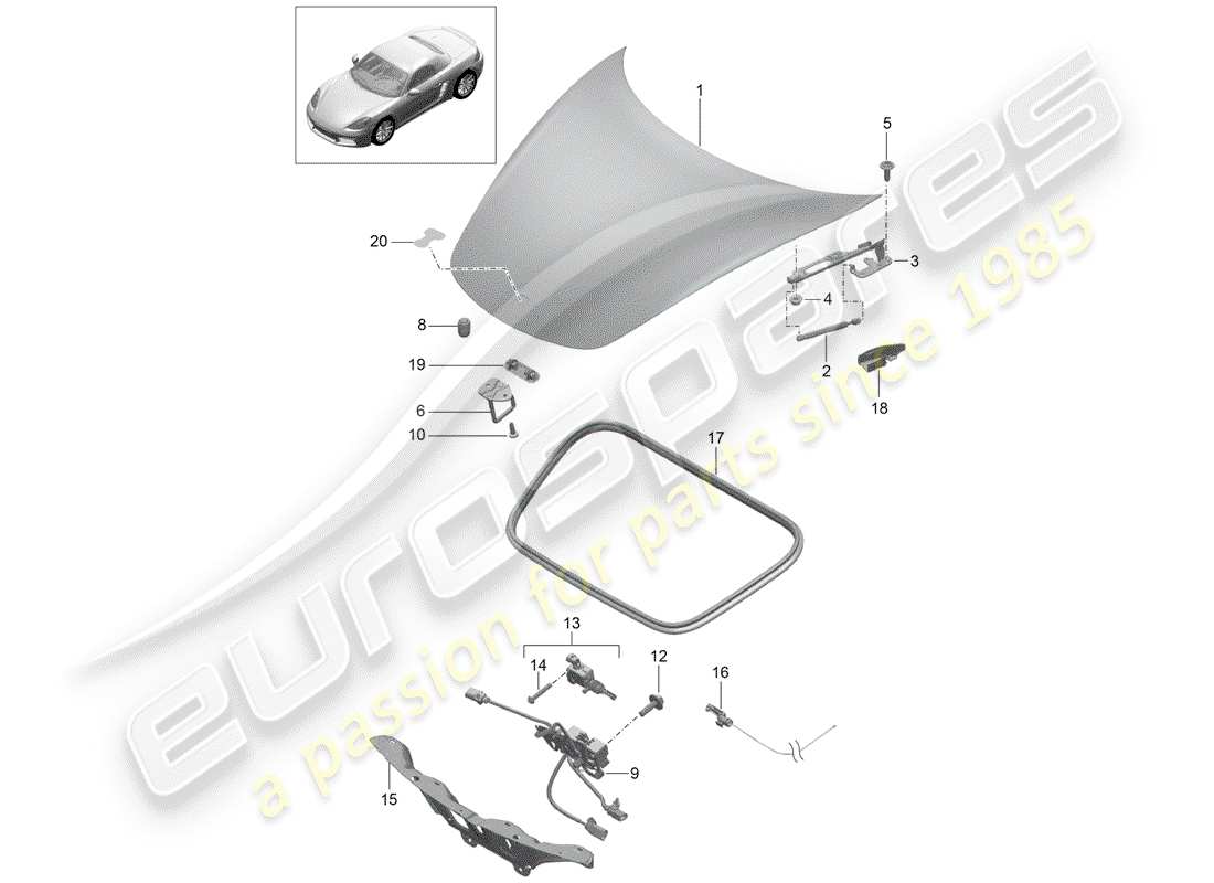 porsche 2017 (718 boxster) cover-ersatzteildiagramm