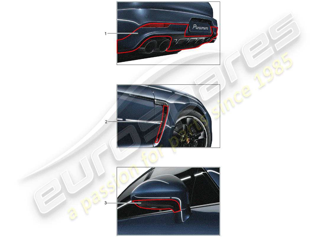 porsche 2016 (tequipment panamera) body-teilediagramm