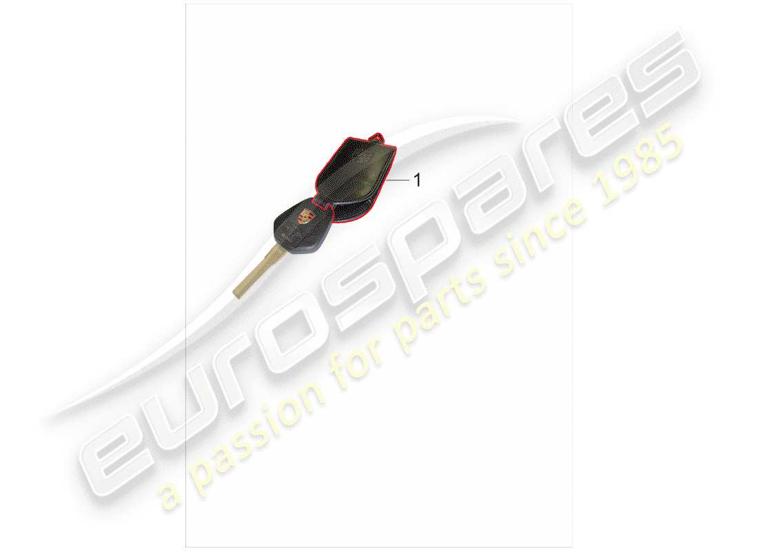 porsche 1973 (accessories) schluessel-etui ersatzteildiagramm