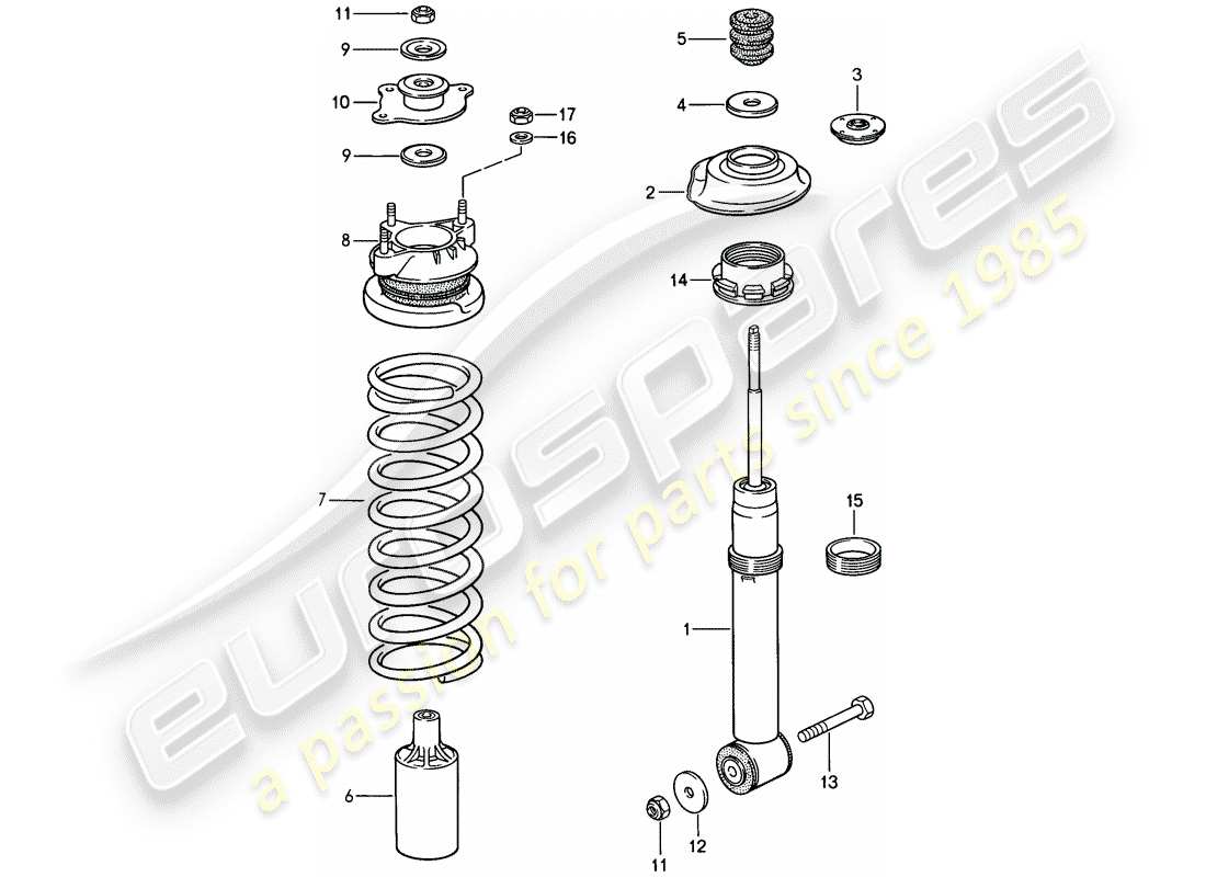 porsche 1986 (928) aufhängung - vorderachse - d - mj 1986>> - mj 1986 ersatzteildiagramm
