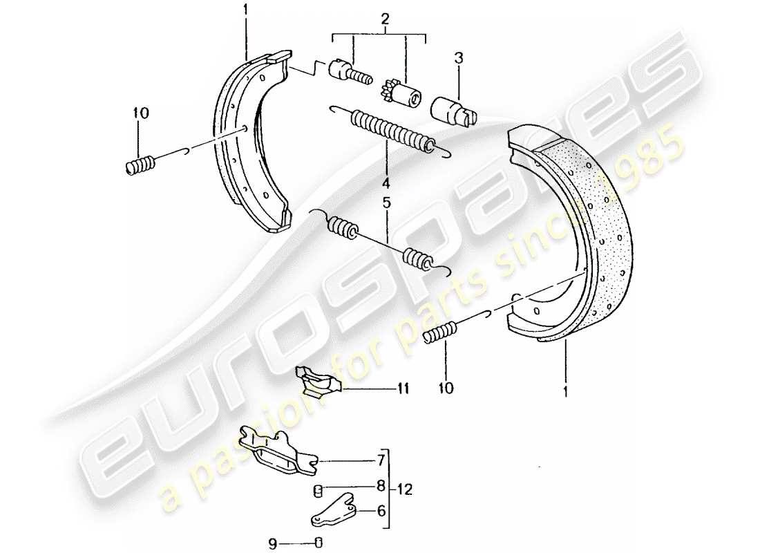 porsche 2003 (996 turbo / gt2) handbremse ersatzteildiagramm