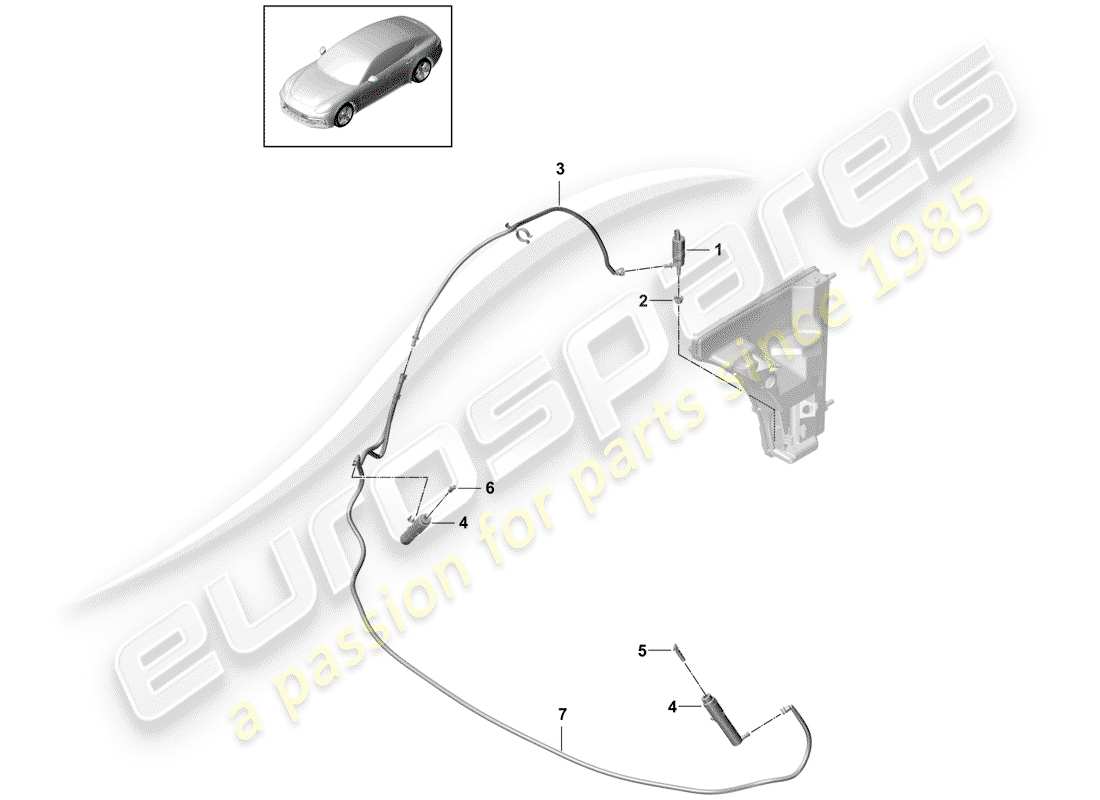 porsche 2017 (panamera 971-1) scheibe teilediagramm