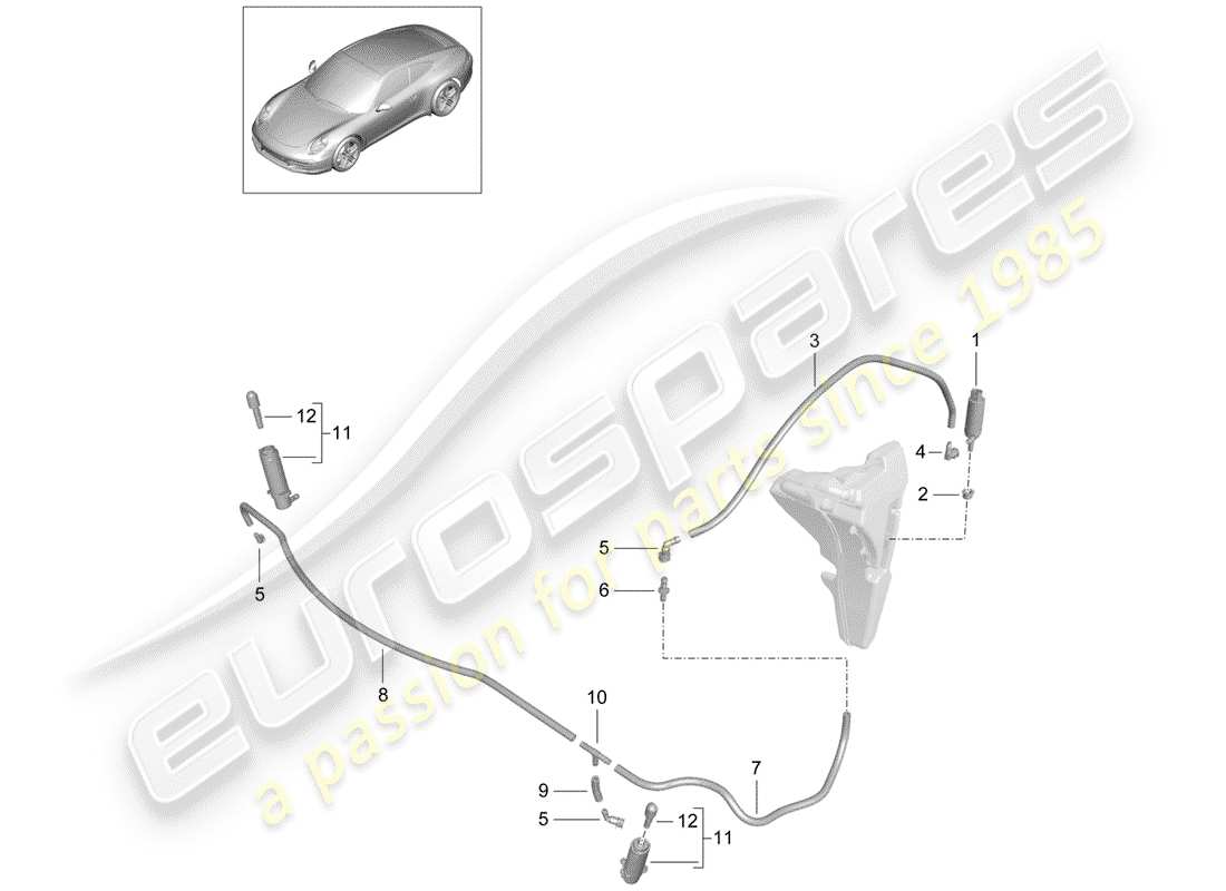 porsche 2012 (991-1) scheibe teilediagramm