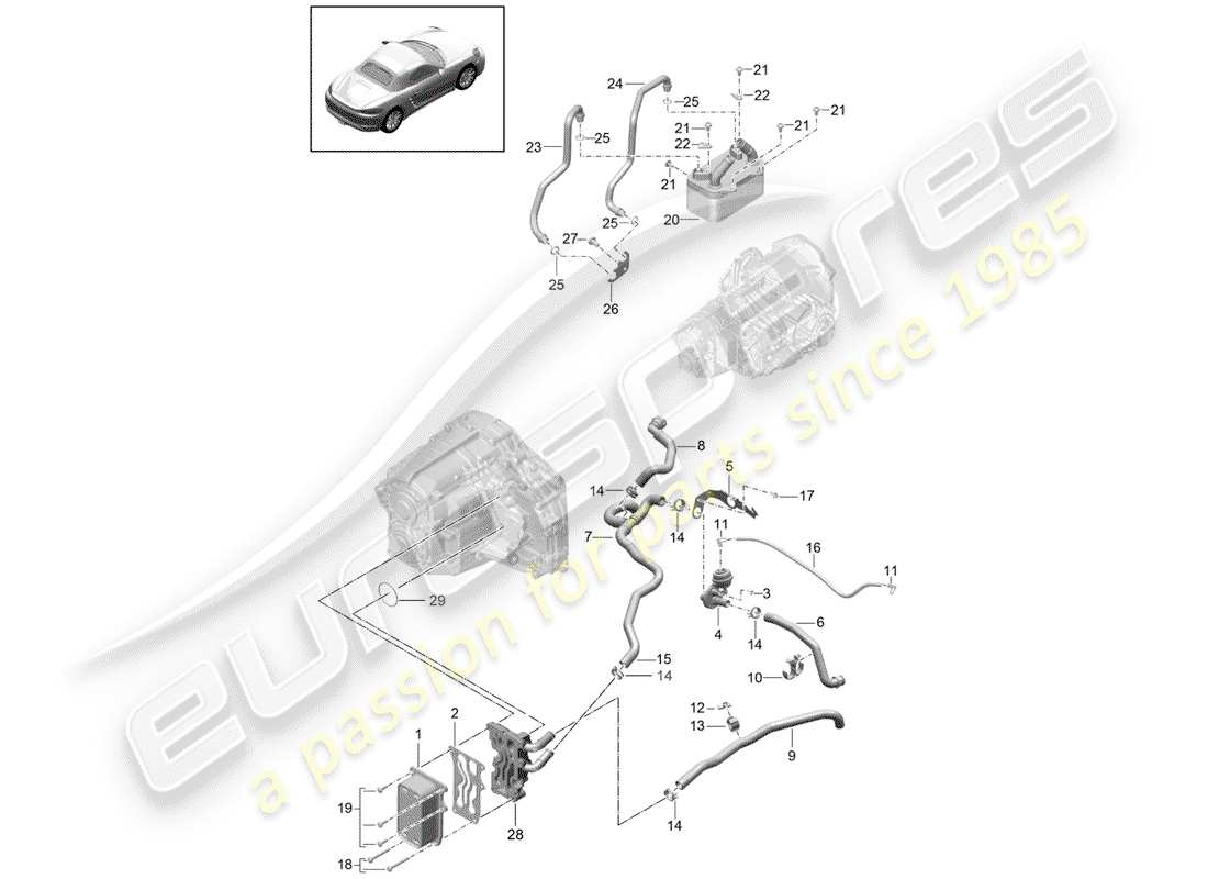 porsche 2017 (718 boxster) - pdk - teilediagramm