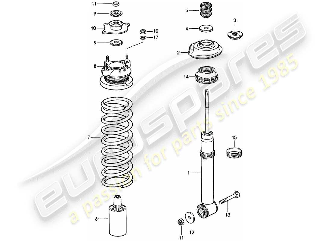 porsche 1986 (928) aufhängung - vorderachse - f 92-es840 219>> - f 92-es849 567>> - d >> - mj 1985 ersatzteildiagramm