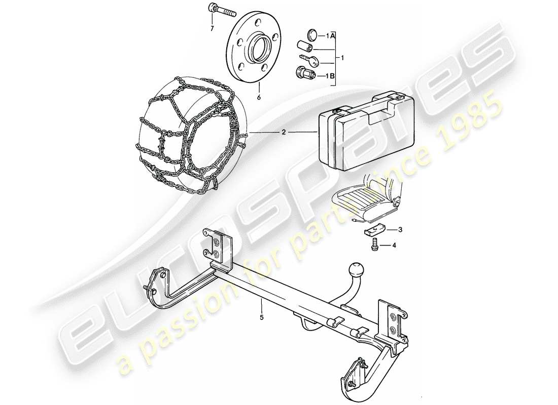 porsche 1984 (944) zubehör teilediagramm