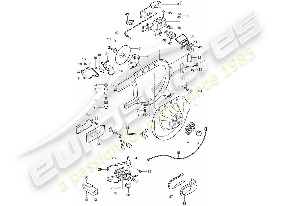 porsche 2008 (cayenne e1 9pa) bracket-ersatzteildiagramm
