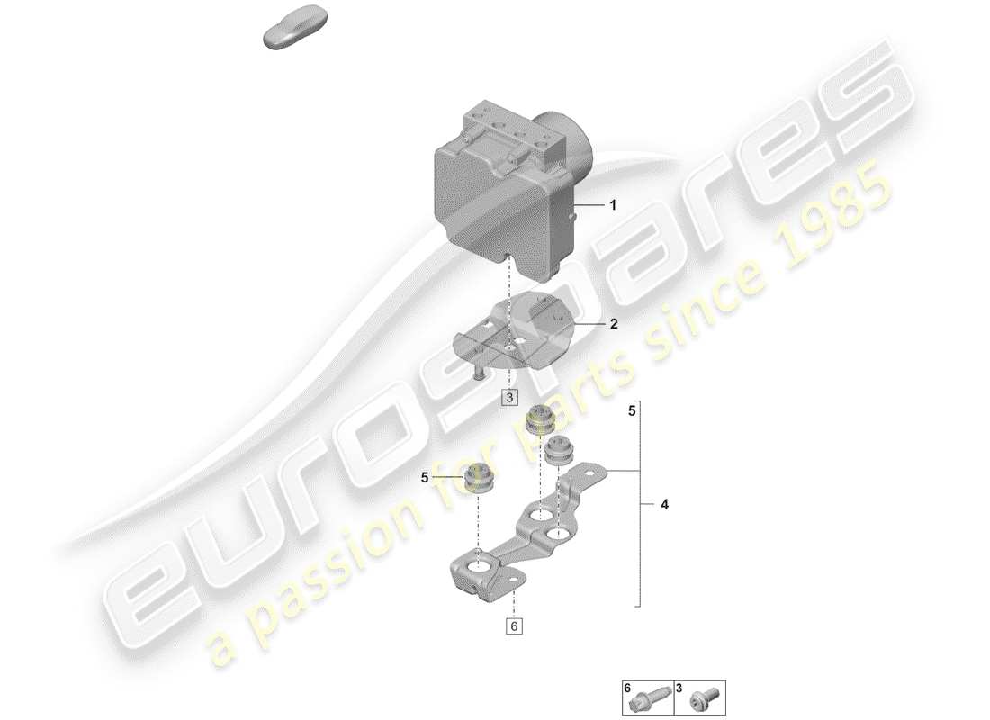 porsche 2019 (992-1) hydraulikeinheit ersatzteildiagramm
