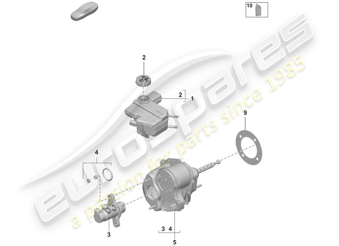porsche 2019 (992-1) bremszylinder ersatzteildiagramm