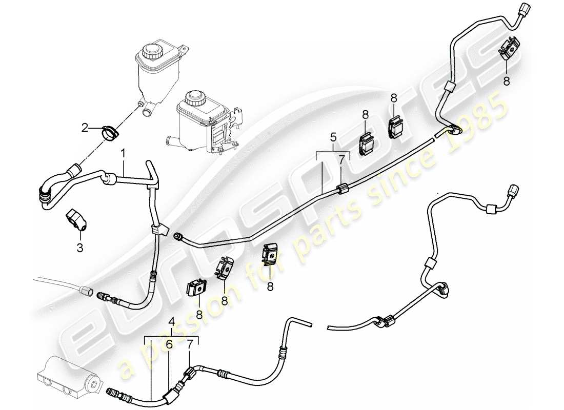 porsche 2007 (cayenne e1 9pa) stabilisator teilediagramm