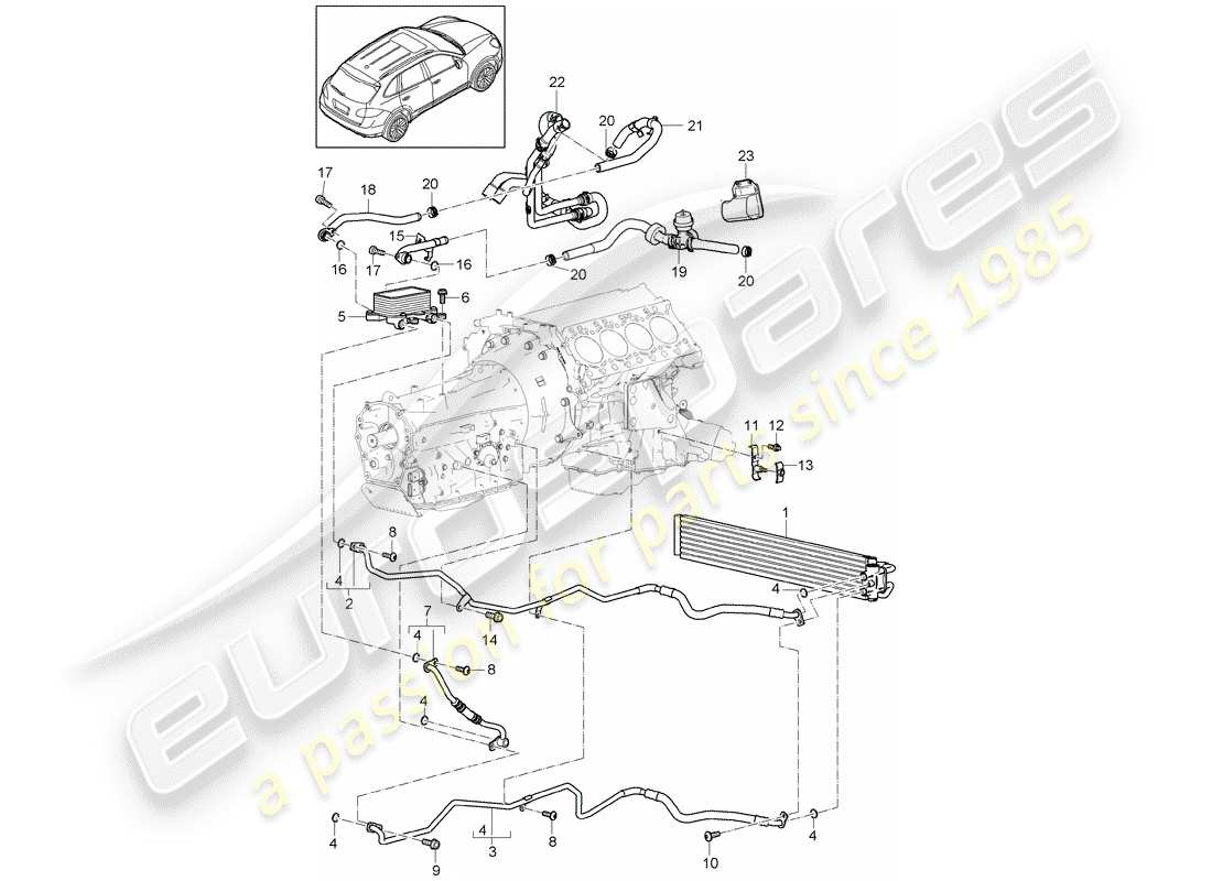 porsche 2013 (cayenne e2 92a) tiptronic-ersatzteildiagramm