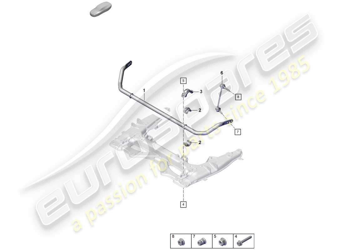 porsche 2019 (718 boxster spyder) stabilisator - ersatzteildiagramm