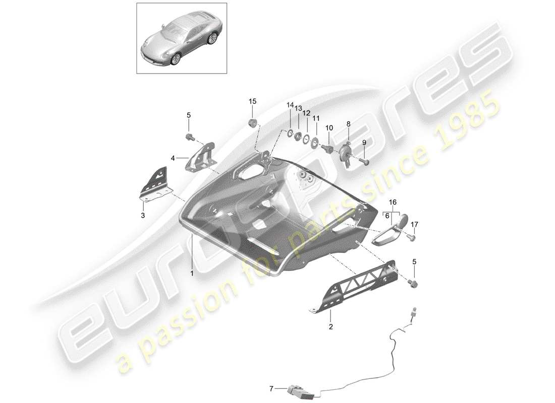 porsche 2019 (991-2) seat-ersatzteildiagramm