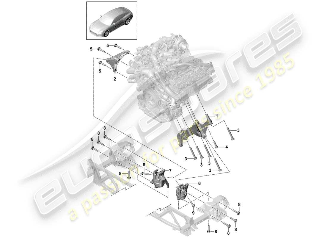 porsche 2019 (panamera 971-1) motorhebezug ersatzteildiagramm