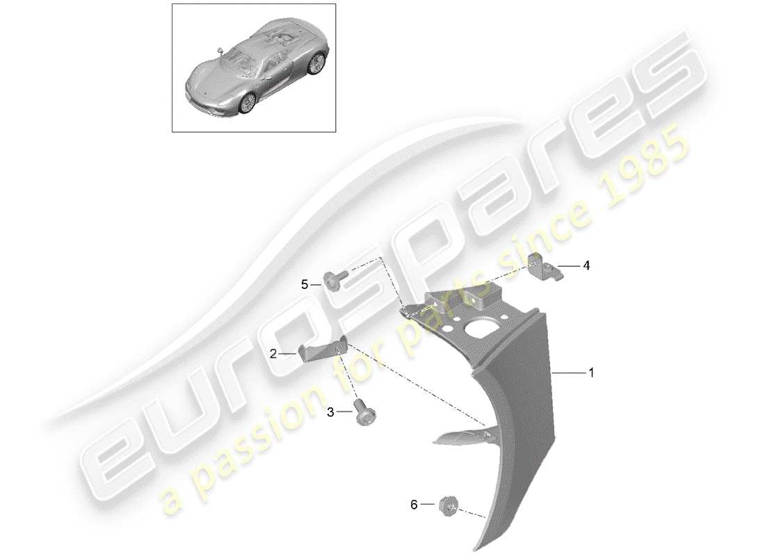 porsche 2015 (918 spyder) front end teilediagramm