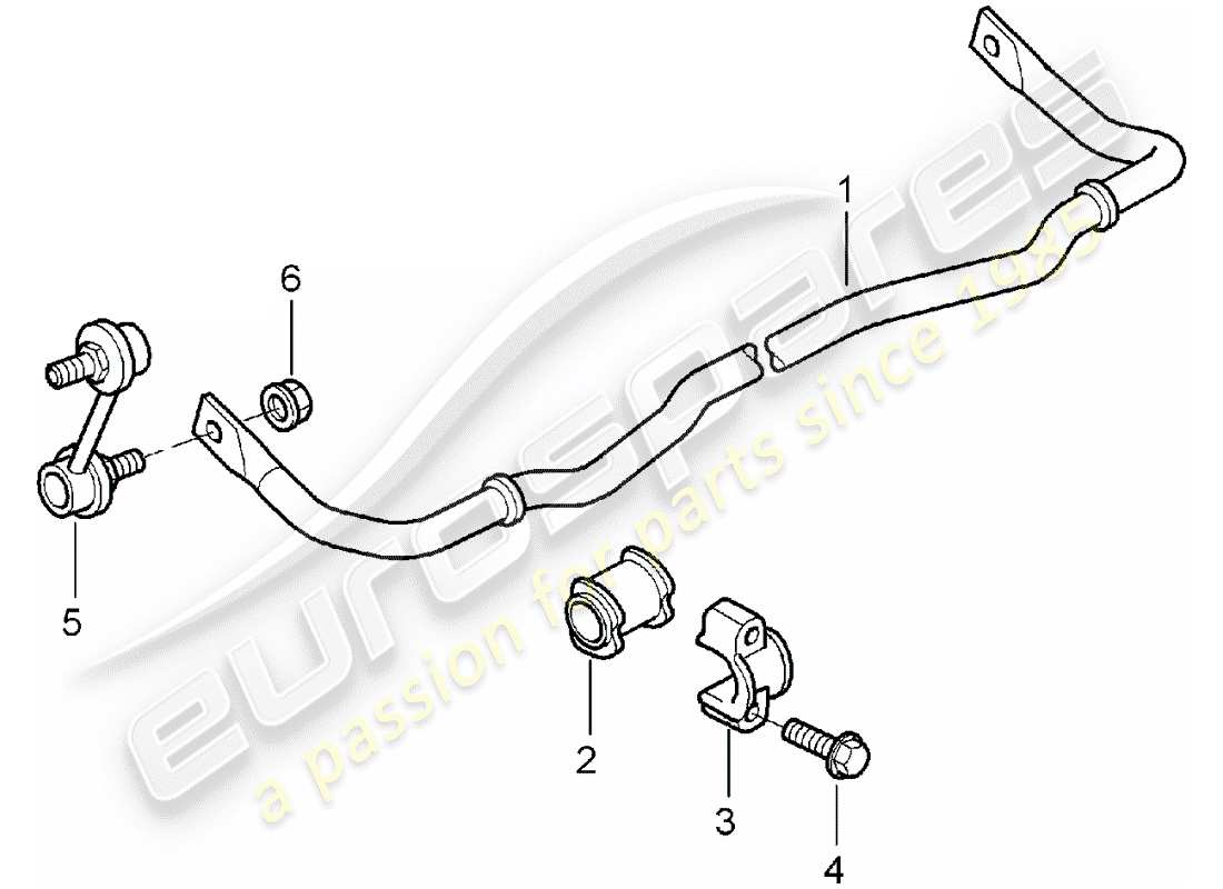 porsche 2008 (997-1) stabilisator - ersatzteildiagramm
