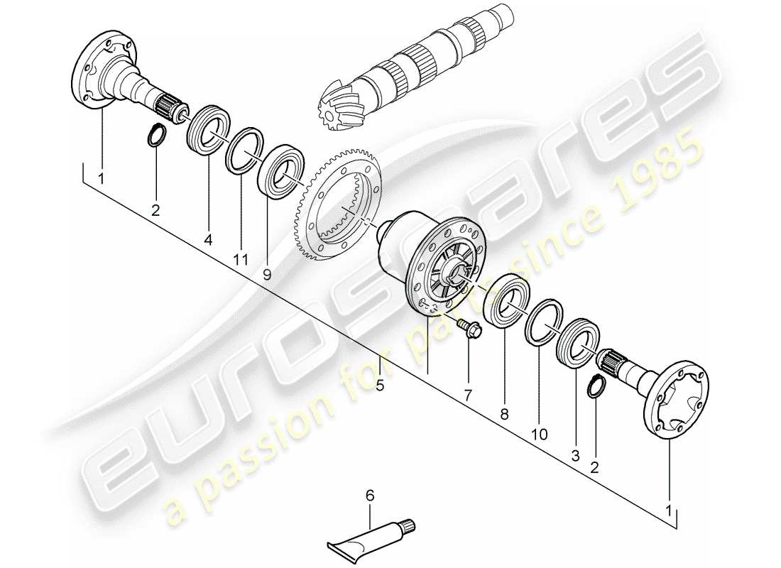 porsche 2006 (997-1) reparatursatz ersatzteildiagramm