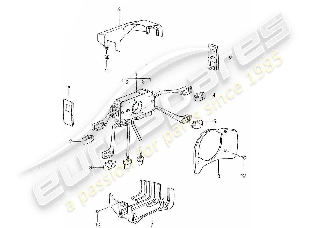 porsche 2005 (996 turbo / gt2) lenkstockschalter ersatzteildiagramm