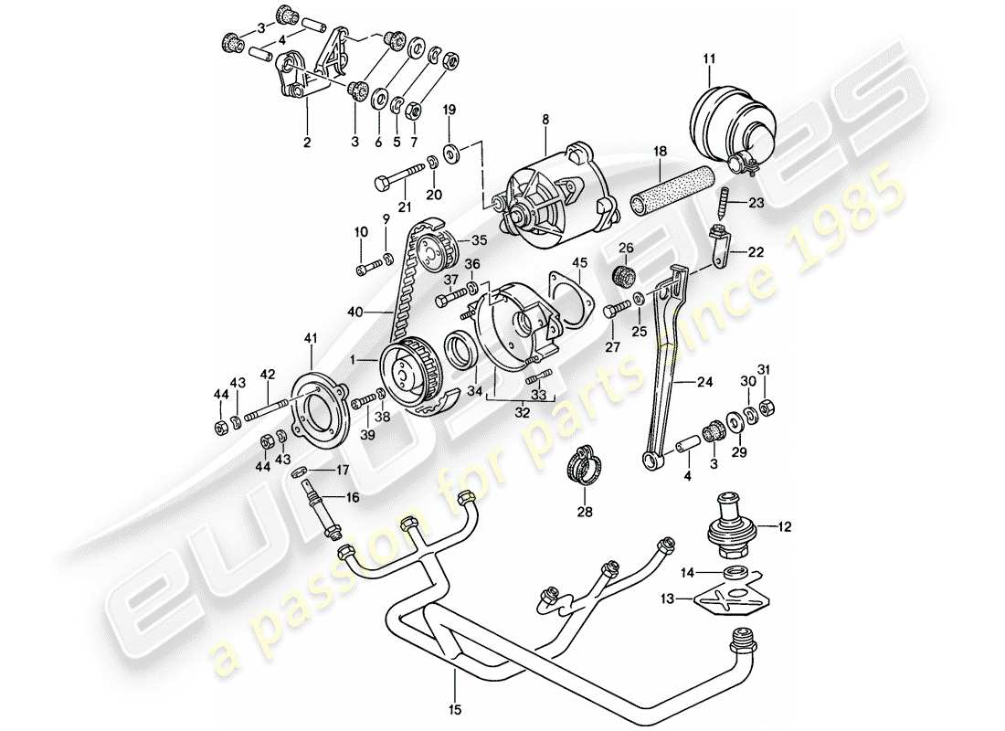 porsche 1984 (911) lufteinspritzung ersatzteildiagramm