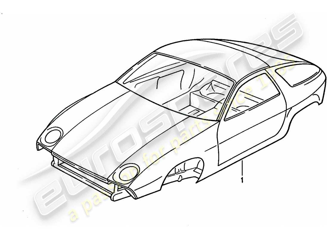 porsche 1994 (928) karosserie - teilediagramm