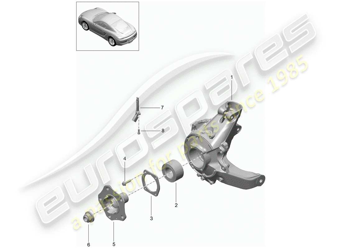 porsche 2016 (981 cayman) hinterachse teilediagramm