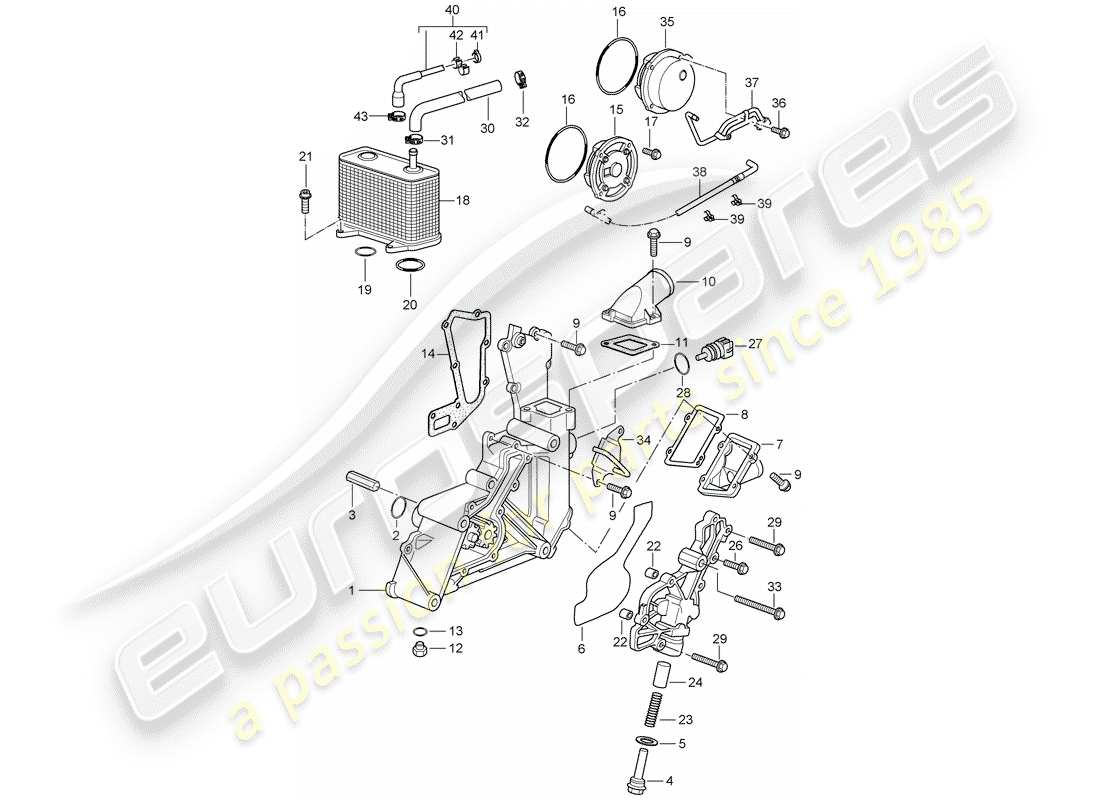 porsche 2008 (997-1) ölpumpe ersatzteildiagramm