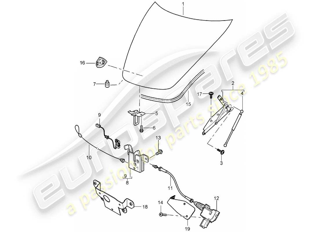 porsche 2005 (carrera gt) cover-ersatzteildiagramm