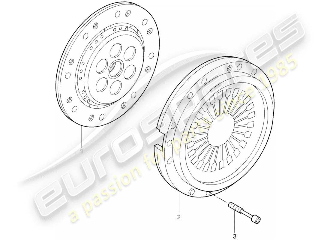 porsche 2008 (997-1 turbo / gt2) kupplung teilediagramm