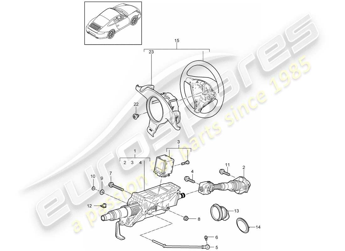 porsche 2011 (997-2 turbo / gt2 rs) lenkschutzrohr ersatzteildiagramm