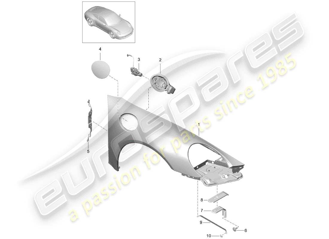 porsche 2016 (991-1) fender-teilediagramm