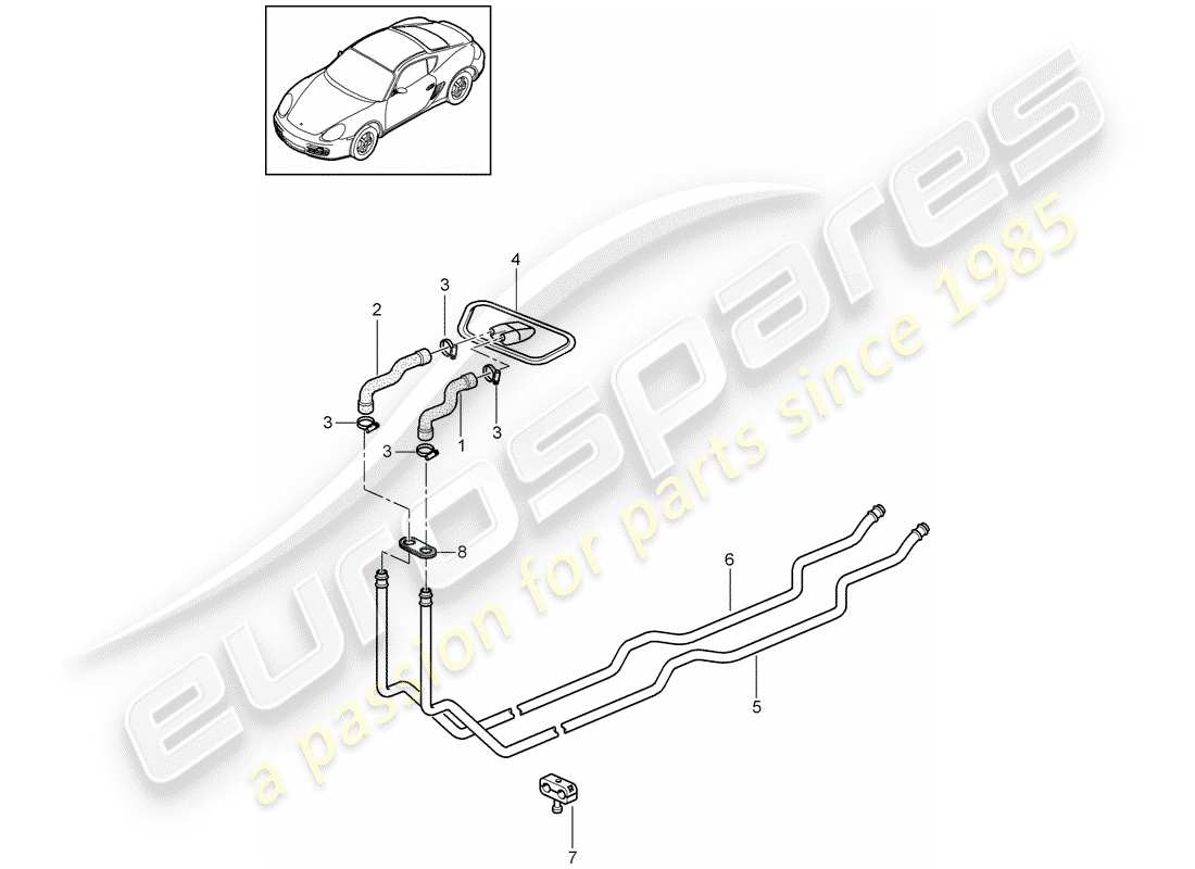 porsche 2010 (987 cayman) heizsystem 1 teilediagramm