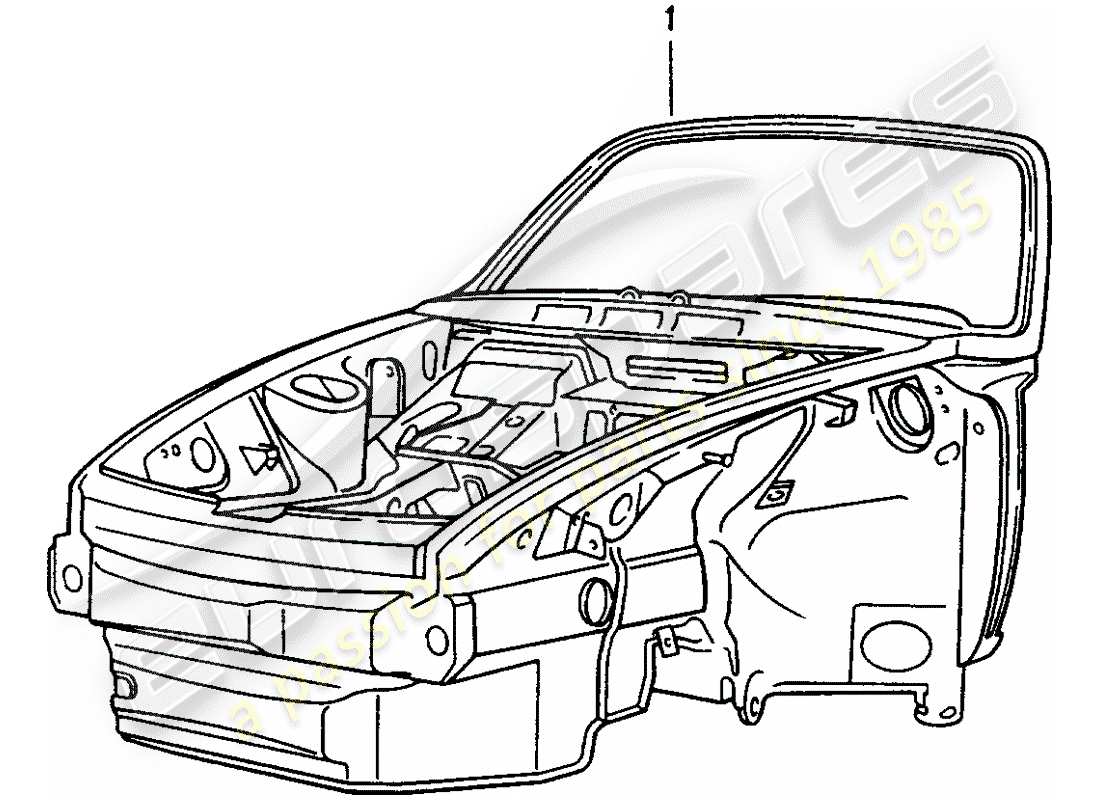 porsche 1994 (993) front end teilediagramm