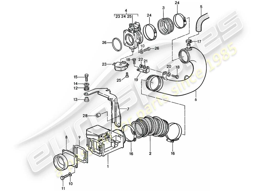 porsche 1988 (944) l-jetronic - 1 ersatzteildiagramm