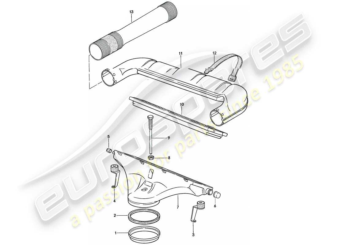 porsche 1986 (928) luftfilter - k-jetronic - d - mj 1983>> - mj 1983 ersatzteildiagramm