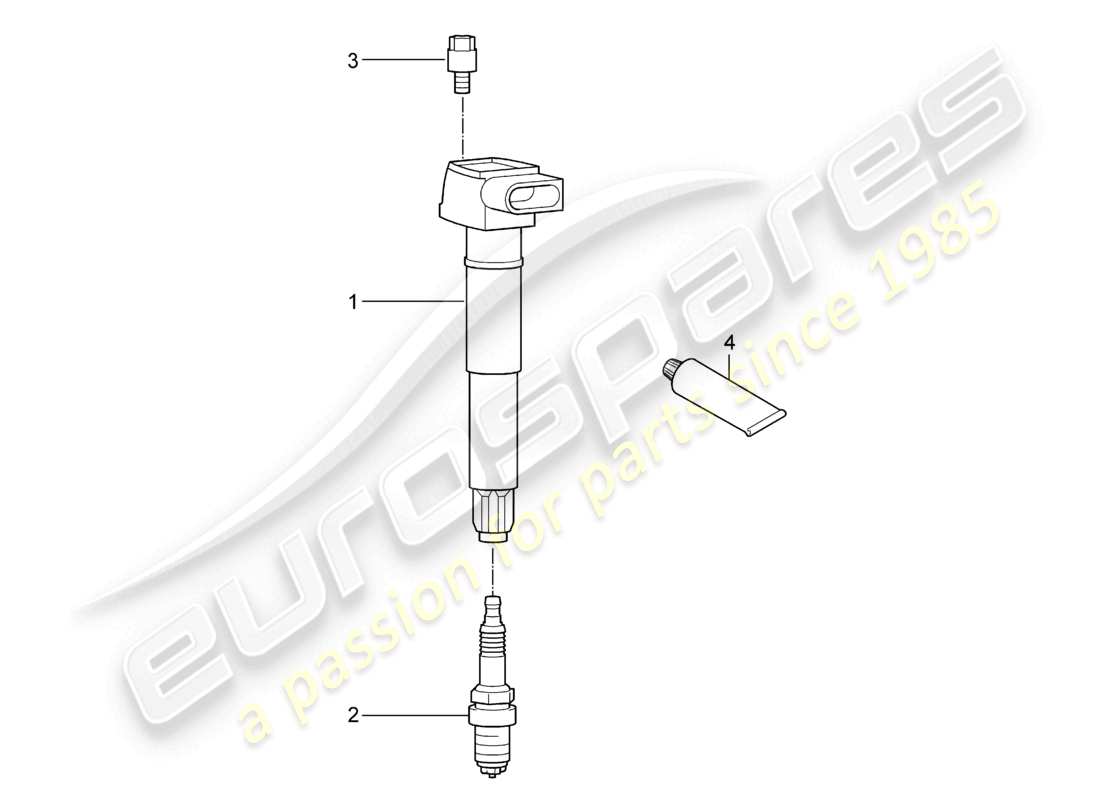 porsche 2014 (cayenne e2 92a) zündsystem d >>- mj 2014 ersatzteildiagramm