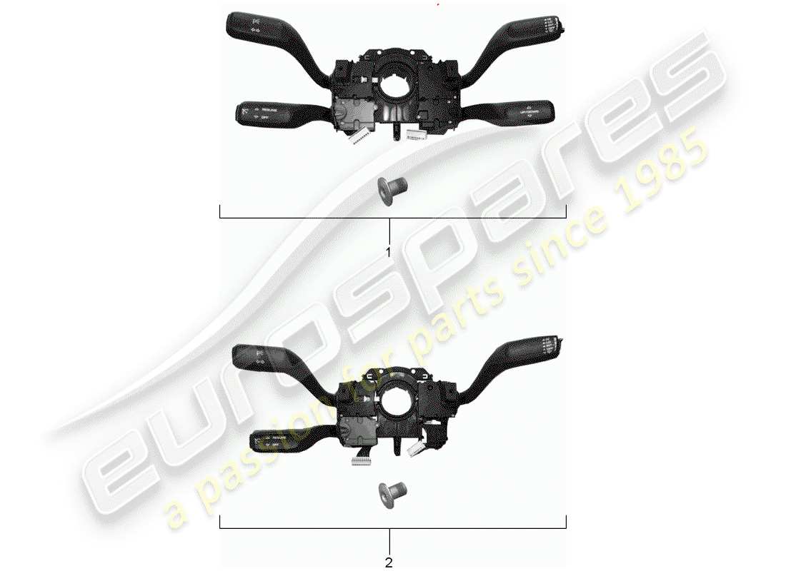 porsche 2012 (tequipment 98x/99x) teilediagramm für das tempomatsystem
