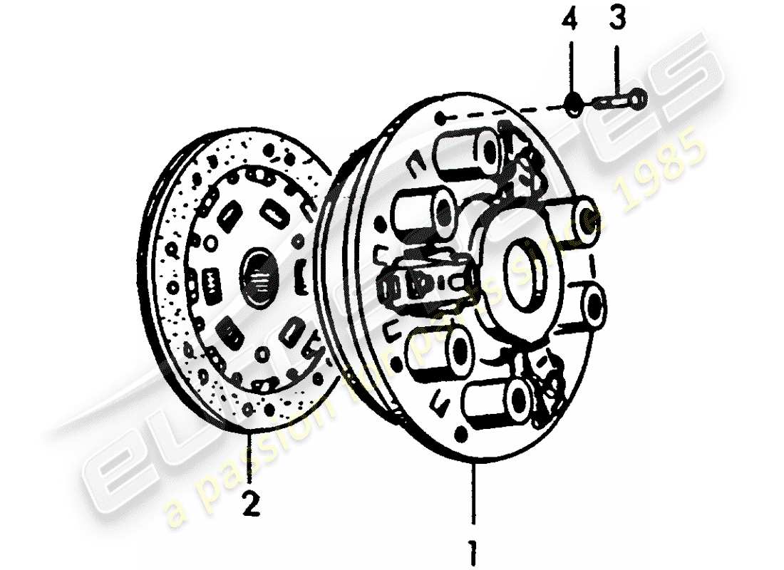 porsche 1959 (356/356a) kupplung teilediagramm