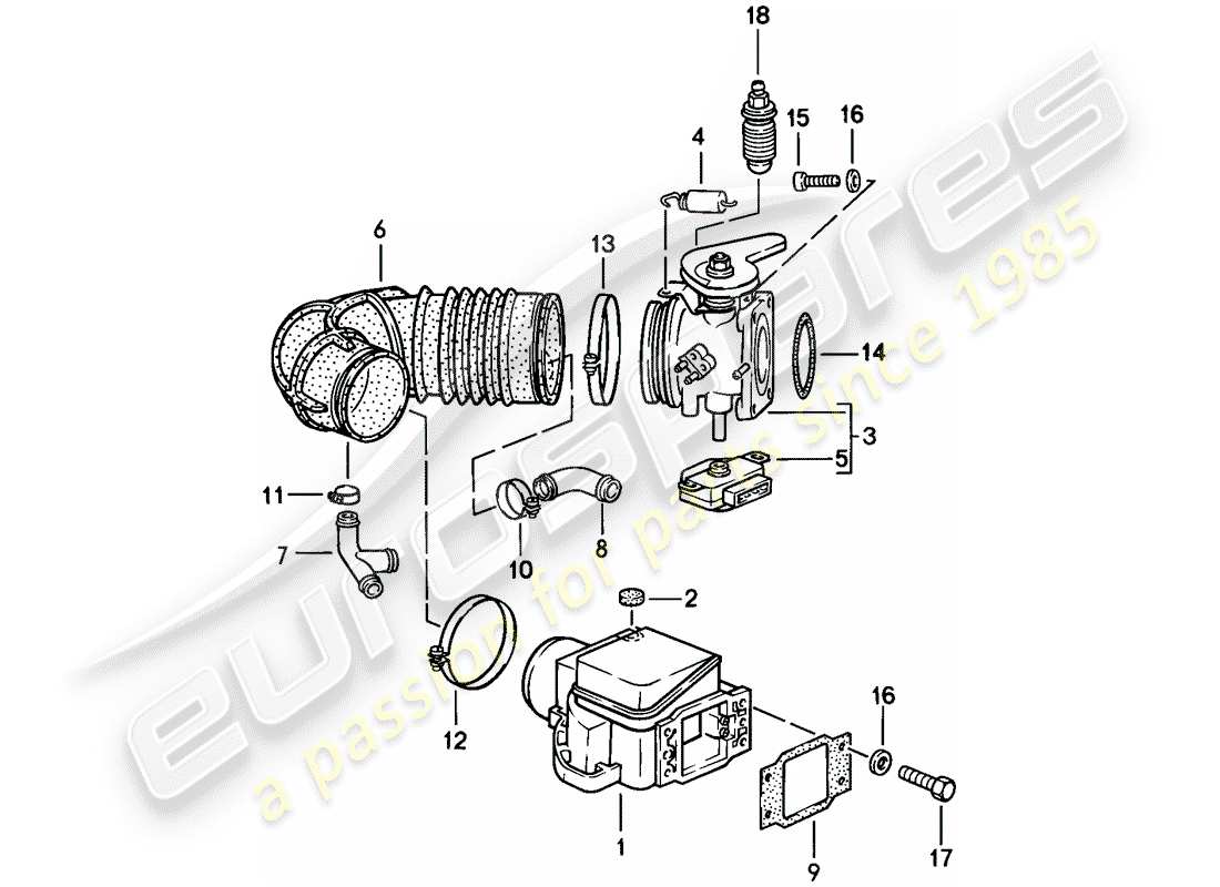 porsche 1983 (944) l-jetronic - 1 ersatzteildiagramm