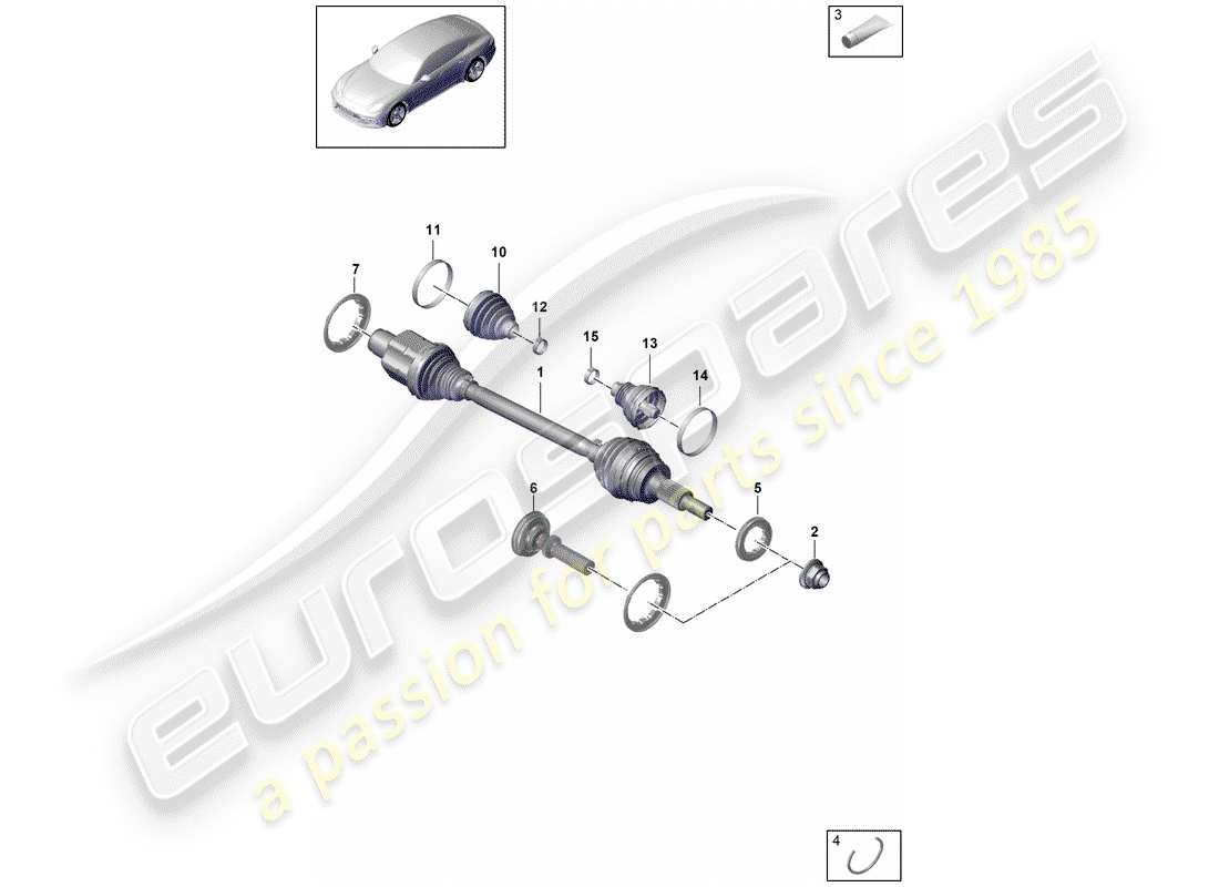 porsche 2020 (panamera 971-1) antriebswelle teilediagramm