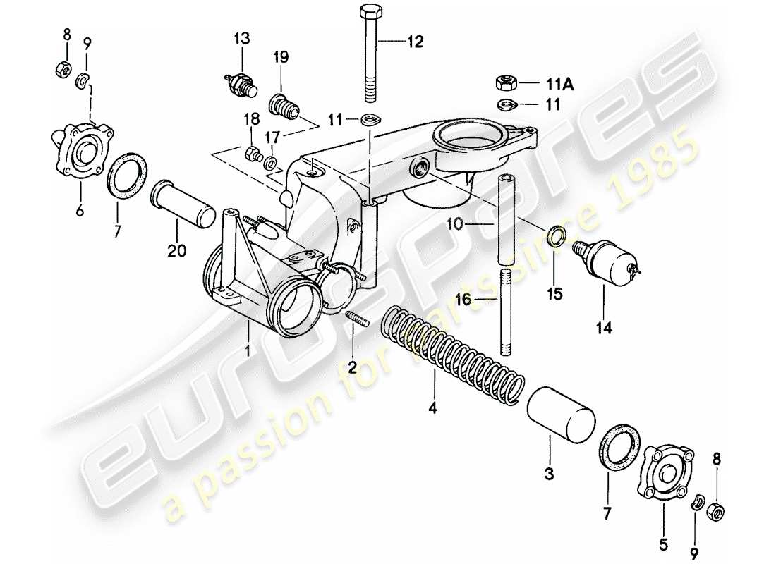 porsche 1987 (911) für - k-jetronic ii ersatzteildiagramm
